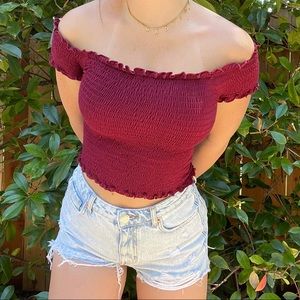 Rushed off the shoulder top